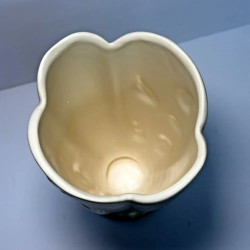 Beautiful Haeger Pottery Vase Large 10.5" Leaf Vine Decor Neutral Contemporary - Picture 6 of 10